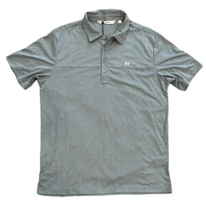 Travis Mathew Brooklyn NY Gray Logo Polo Shirt L